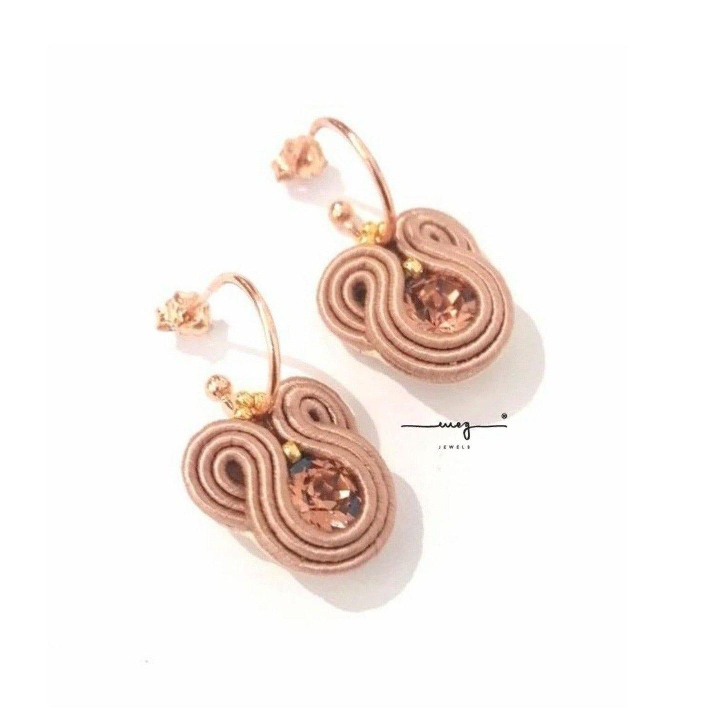 Babym earrings blush hoops by meg jewels